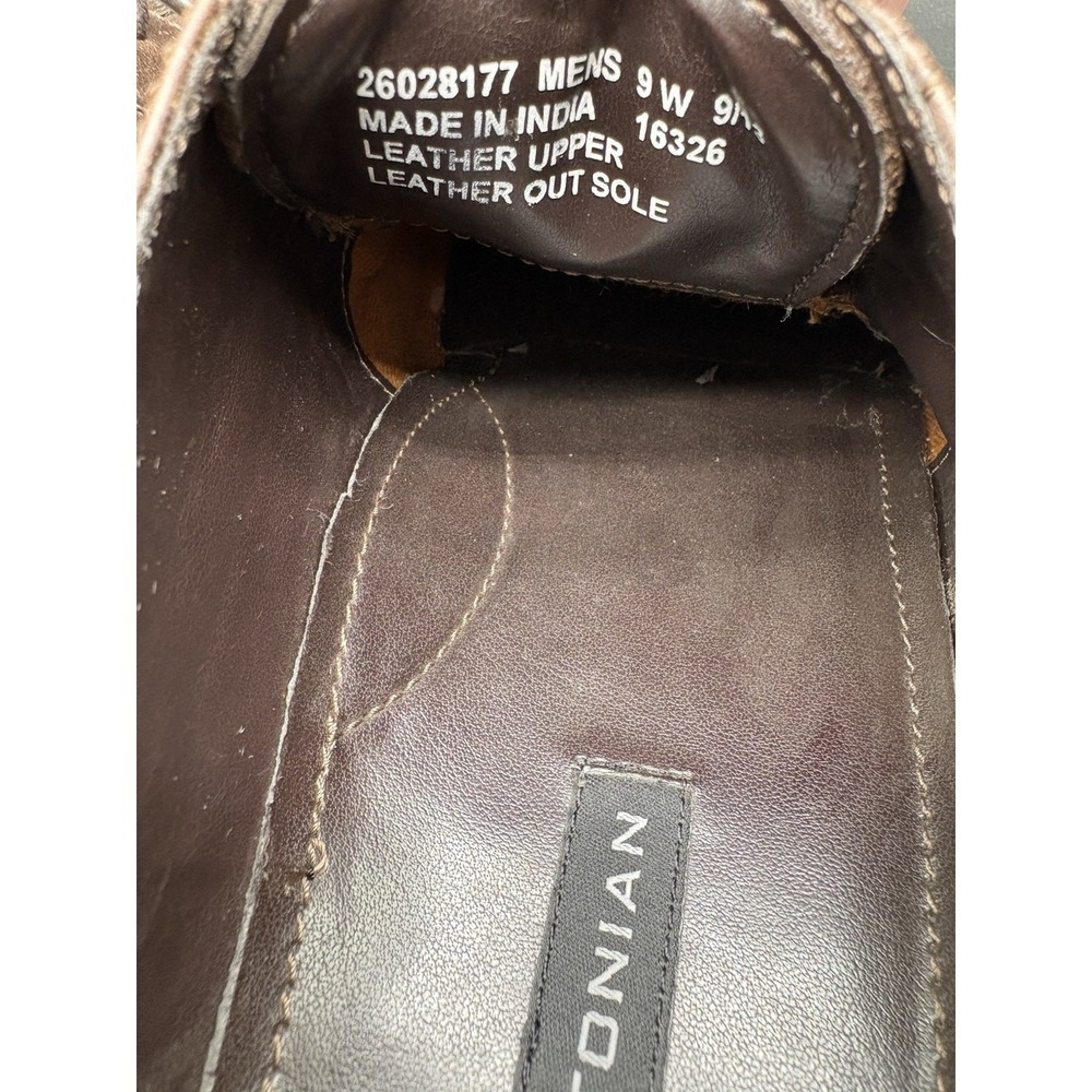 Bostonian Brown Leather Wingtip Oxford Dress Shoes Mens 9W Vintage - Picture 11 of 15